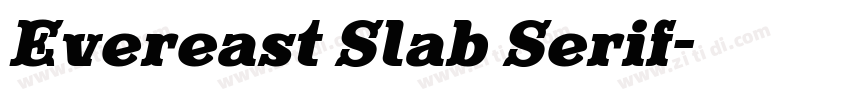 Evereast Slab Serif字体转换